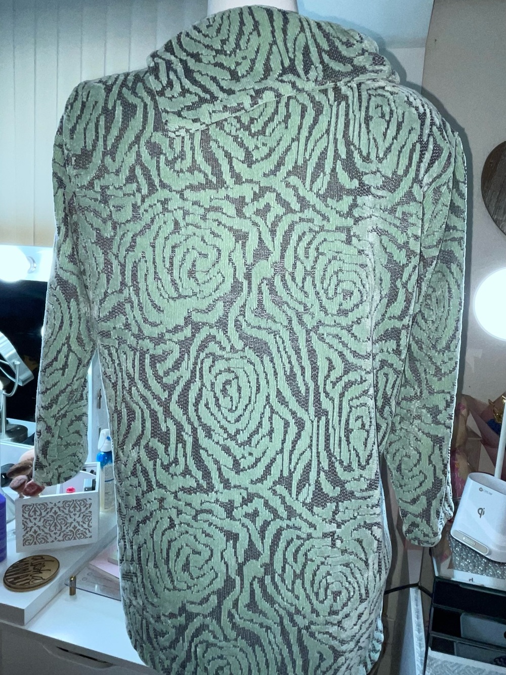 Ruby Rd. Mint Green Patterned Cowl-Neck Tunic - Picture 7 of 8